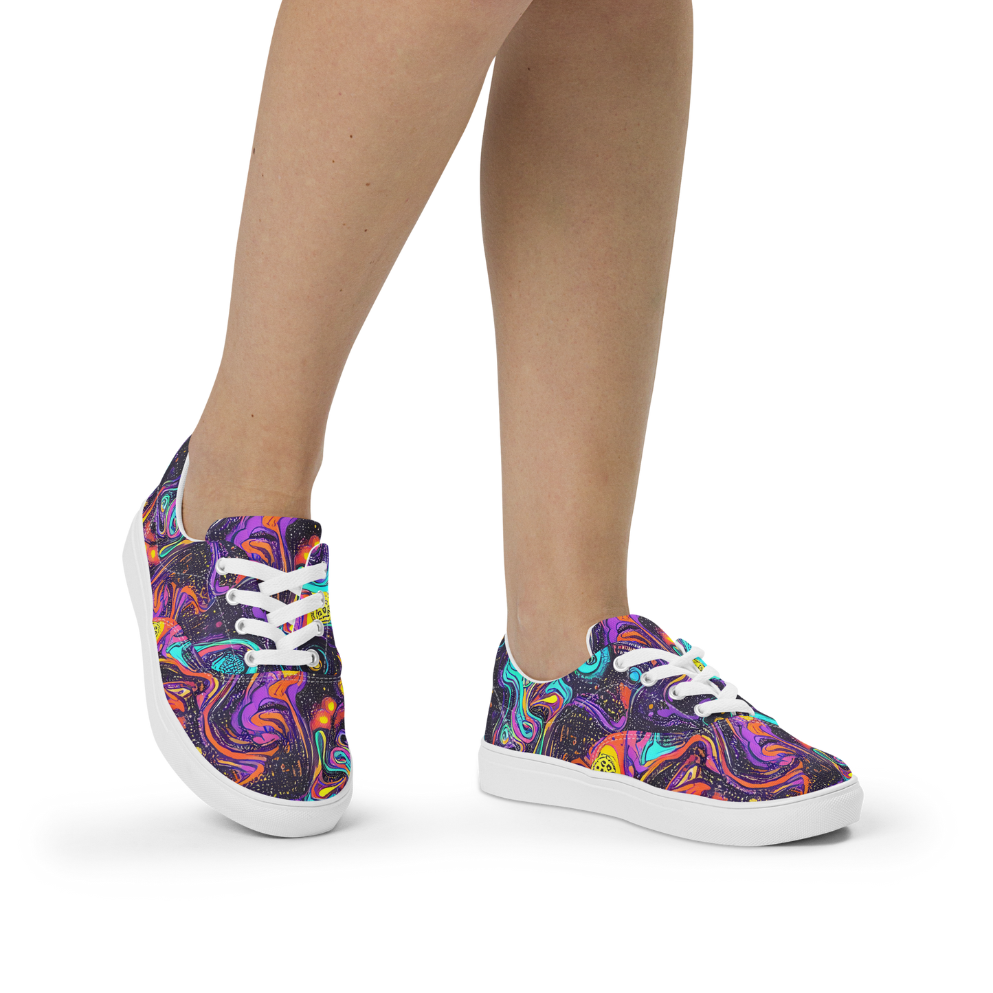 Women's Lace-Up Canvas Shoes - Hutty Nebula