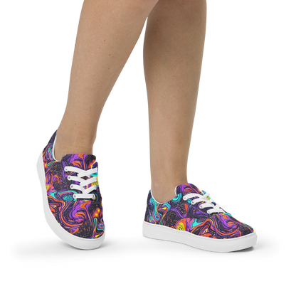 Women's Lace-Up Canvas Shoes - Hutty Nebula