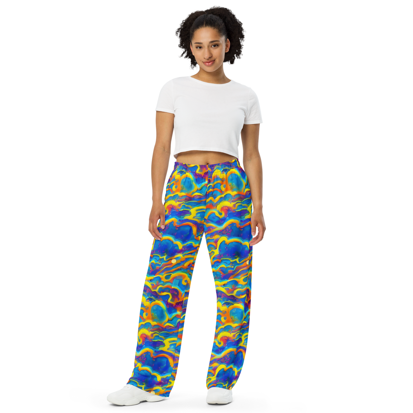 Wide-Leg Pants - Chroma Ripple