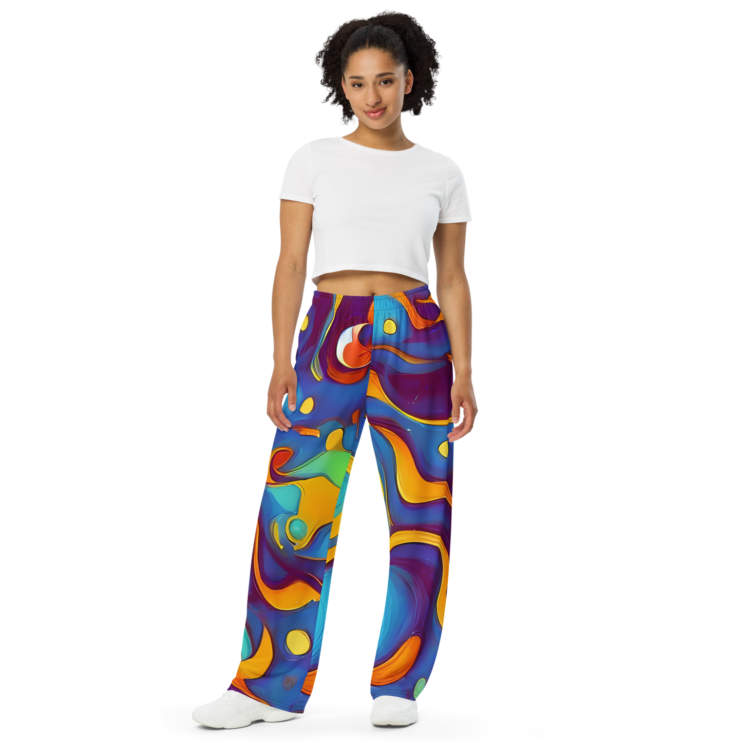 Wide-Leg Pants - Pelton Swirl