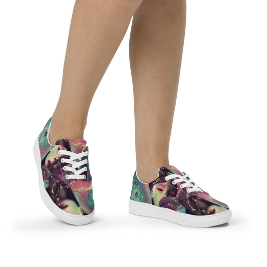 Women's Lace-Up Canvas Shoes - Nouveau Galaxy