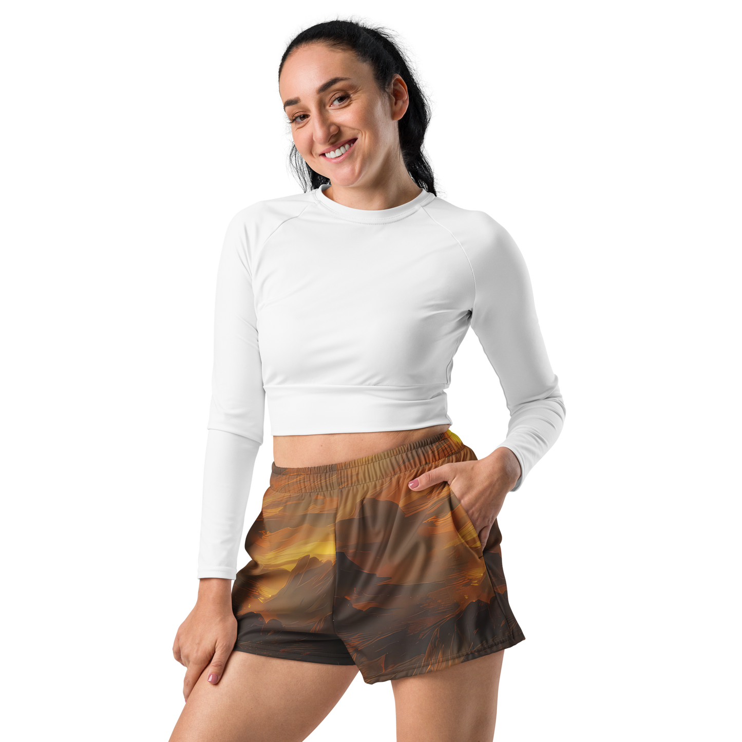 Women’s Athletic Shorts - Sunset Shores