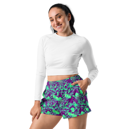 Women’s Athletic Shorts - Alien Ripples