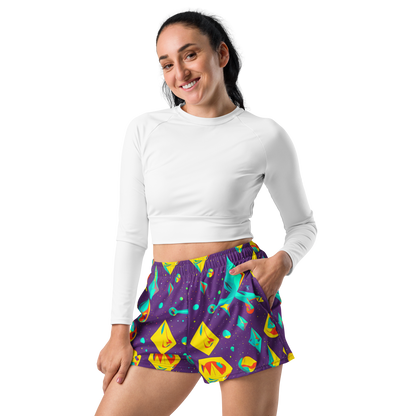 Women’s Athletic Shorts - Cascading Prism