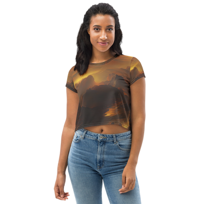 Women's Crop Tee - Sunset Shores