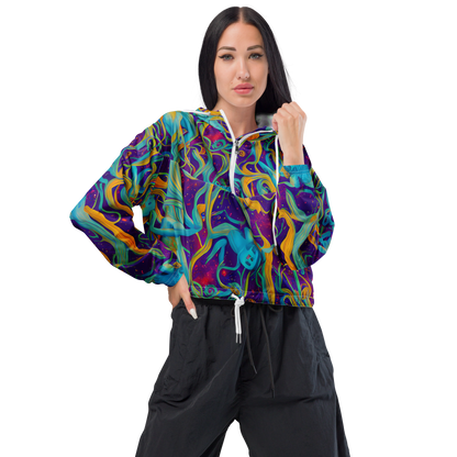 Women's Cropped Windbreaker - Etherial Entwine