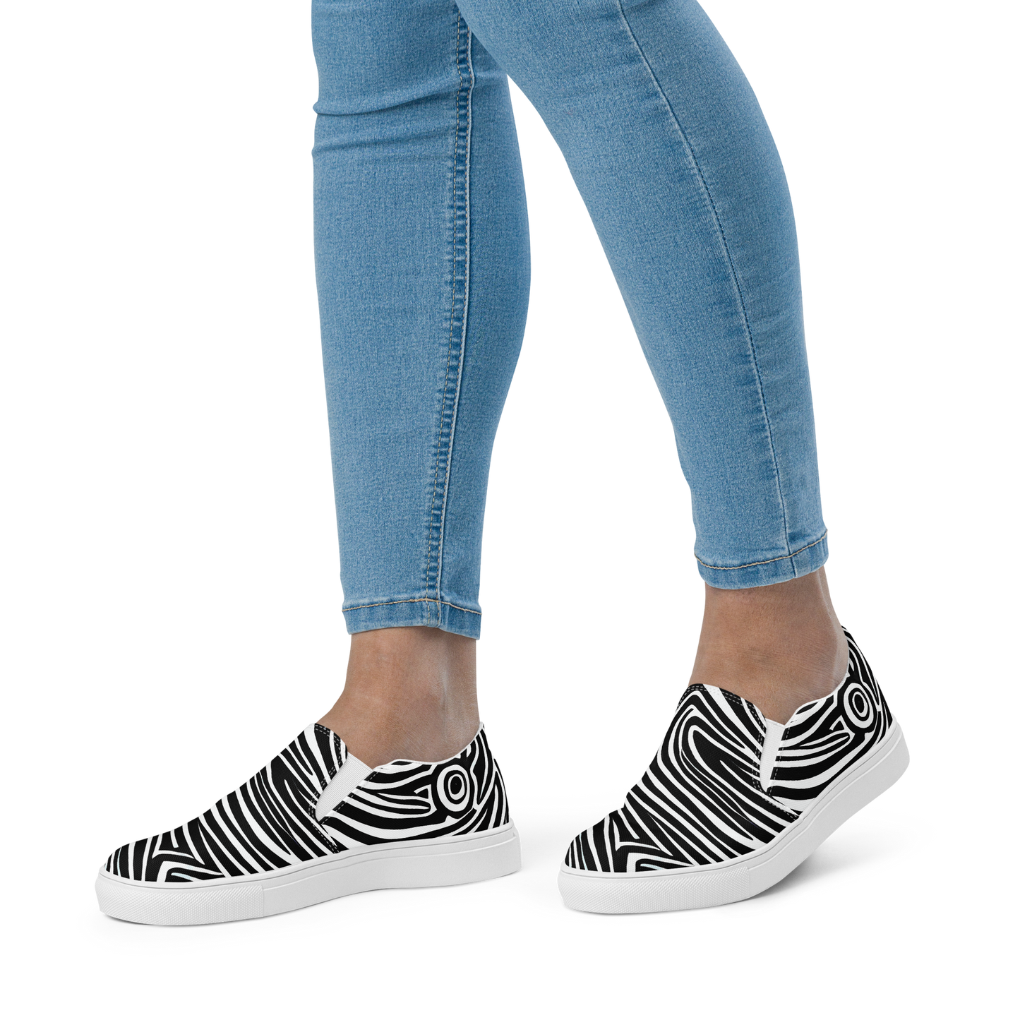 Women's Slip-On Canvas Shoes - Vortex Veins