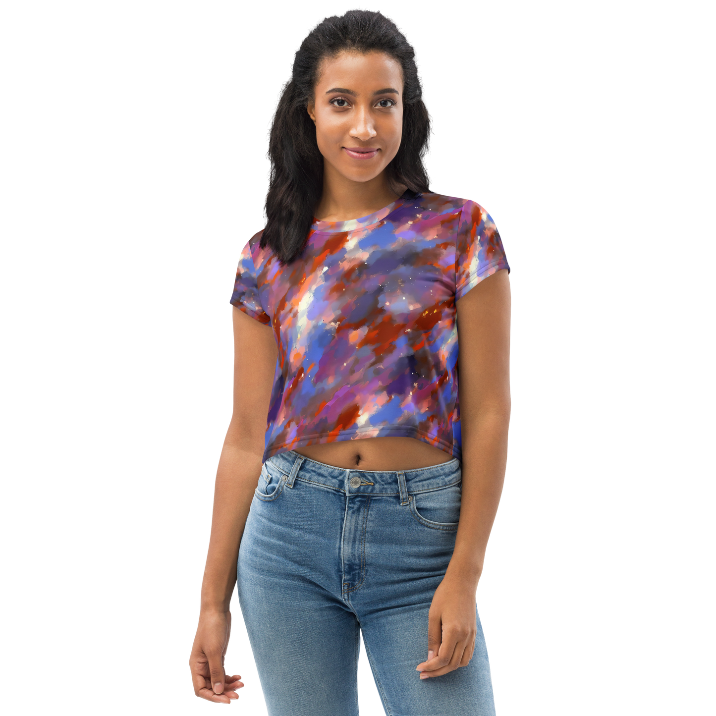 Women's Crop Tee - Celestial Brushstroke