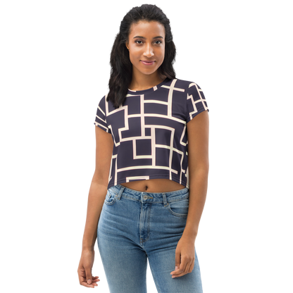 Women's Crop Tee - Gilded Gridlock