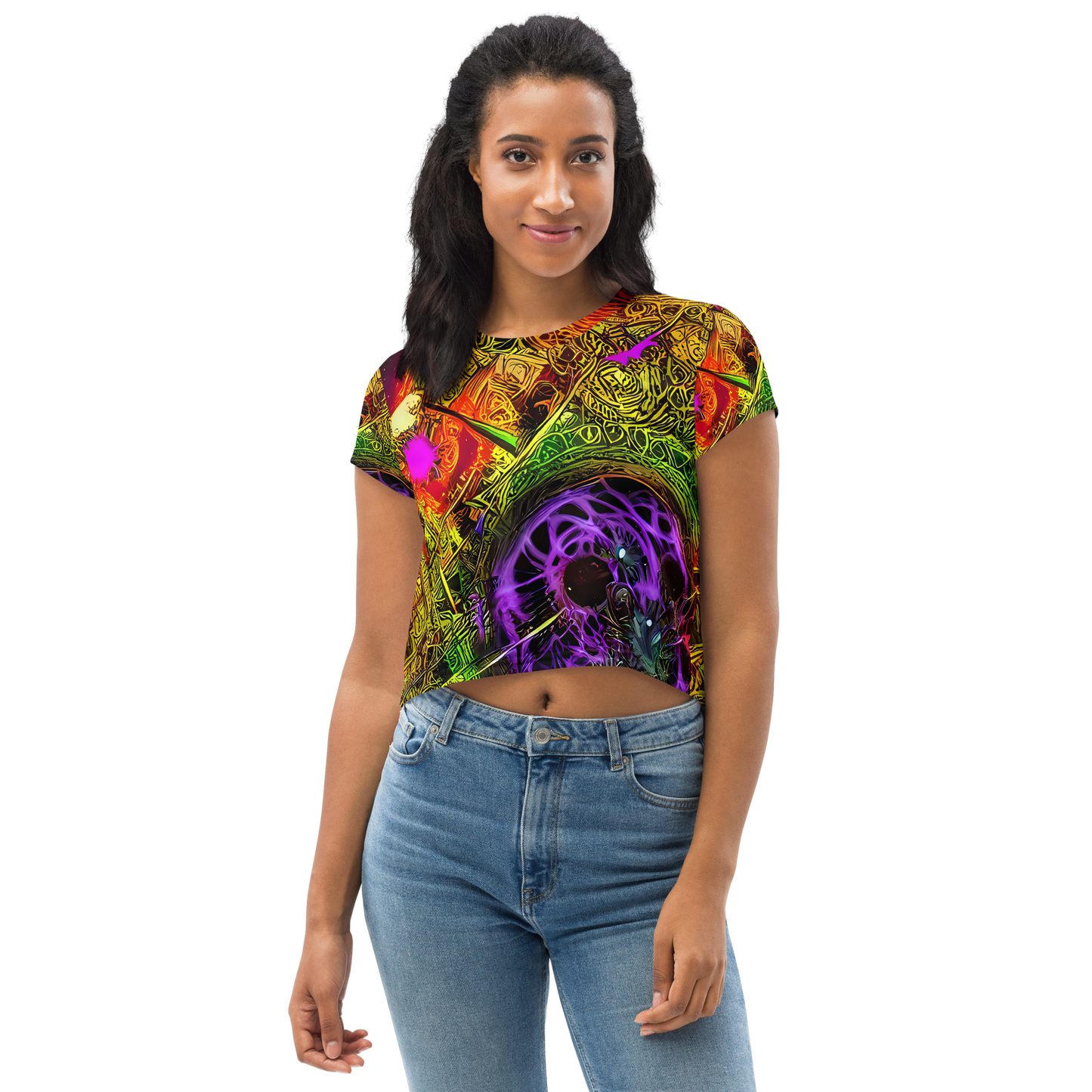 Women's Crop Tee - Neon Glyphworks