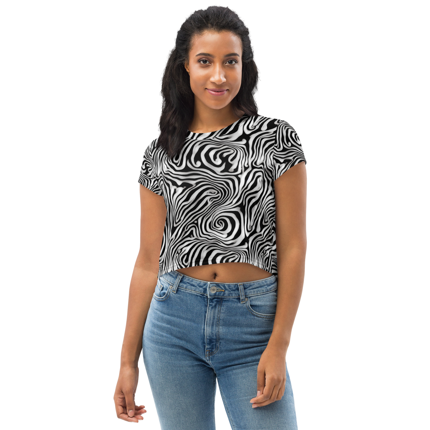 Women's Crop Tee - Warped Cosmos