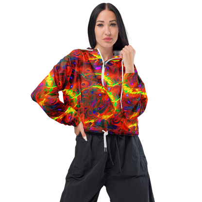 Women's Cropped Windbreaker - Blampied Blaze