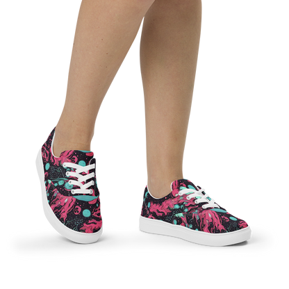 Women's Lace-Up Canvas Shoes - Spectral Dreamer