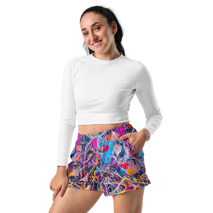 Women’s Athletic Shorts - Vibrant Fusion