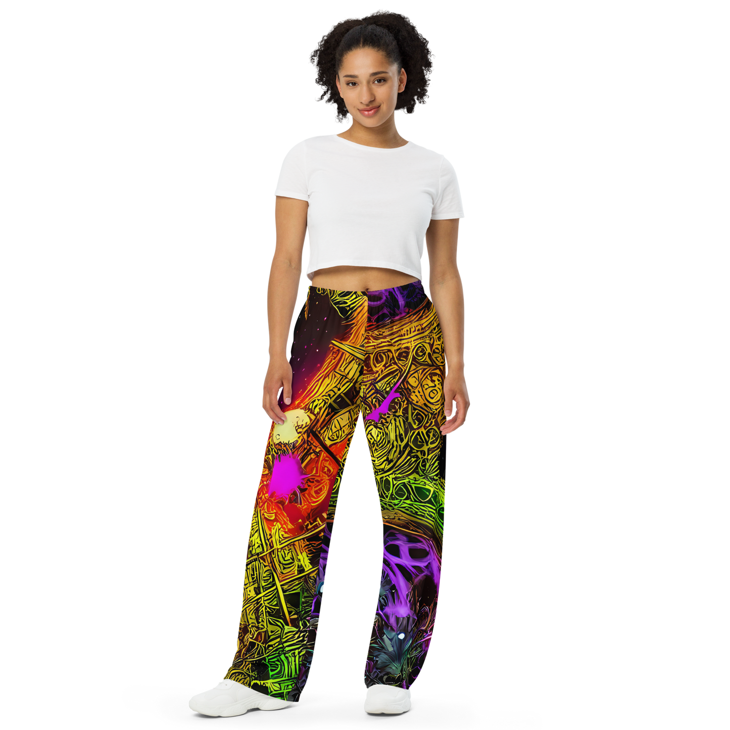 Wide-Leg Pants - Neon Glyphworks