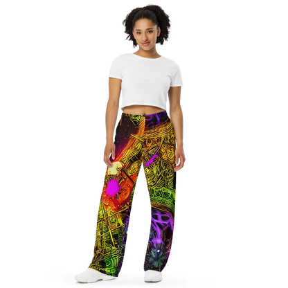 Wide-Leg Pants - Neon Glyphworks