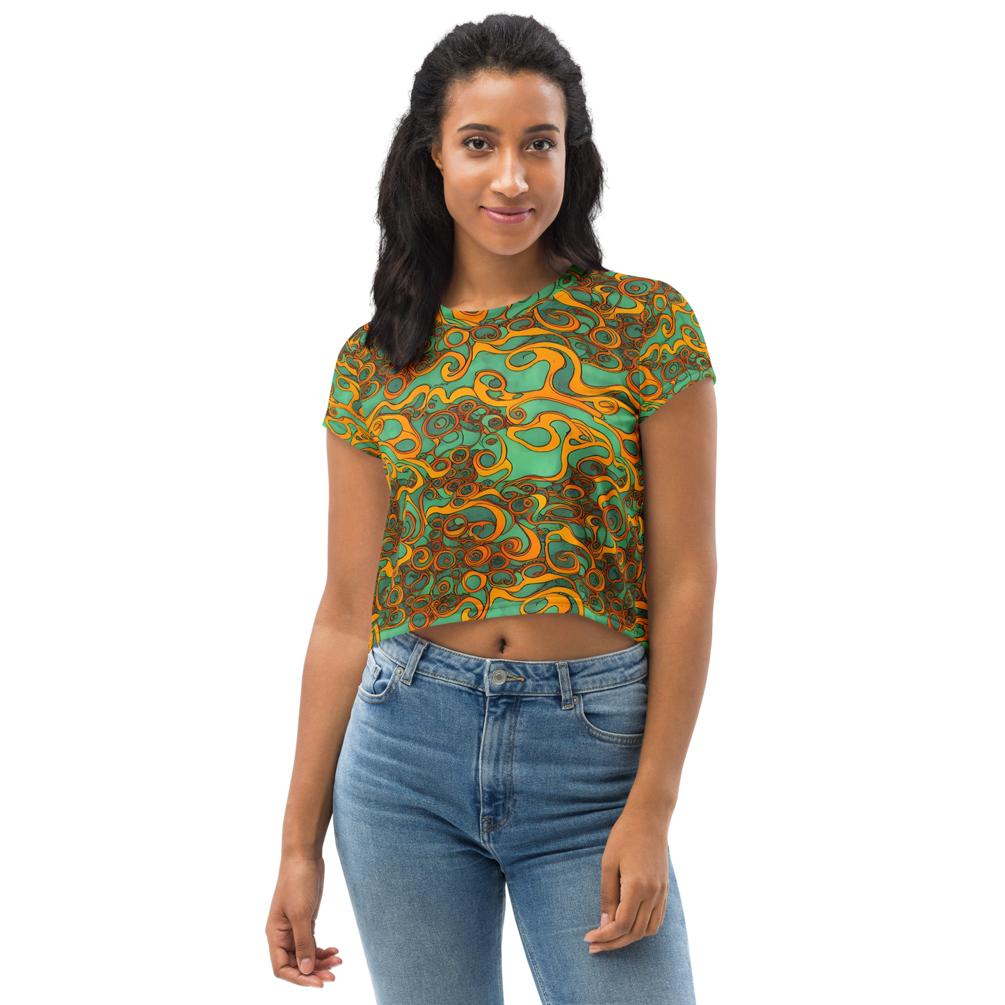 Women's Crop Tee - Nebula Nodes