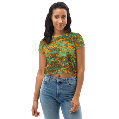 Women's Crop Tee - Nebula Nodes