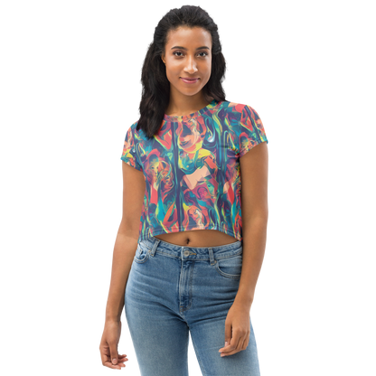 Women's Crop Tee - Neon Aurora