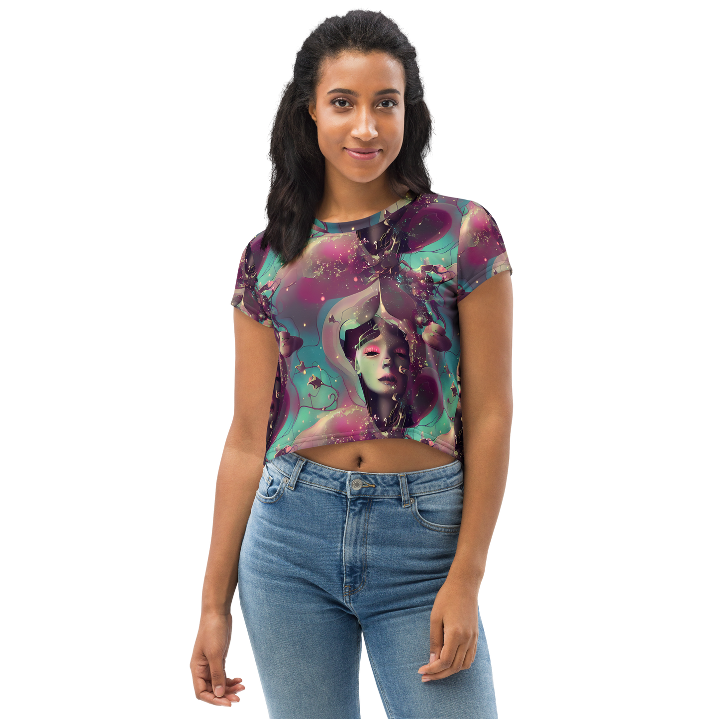 Women's Crop Tee - Nouveau Galaxy