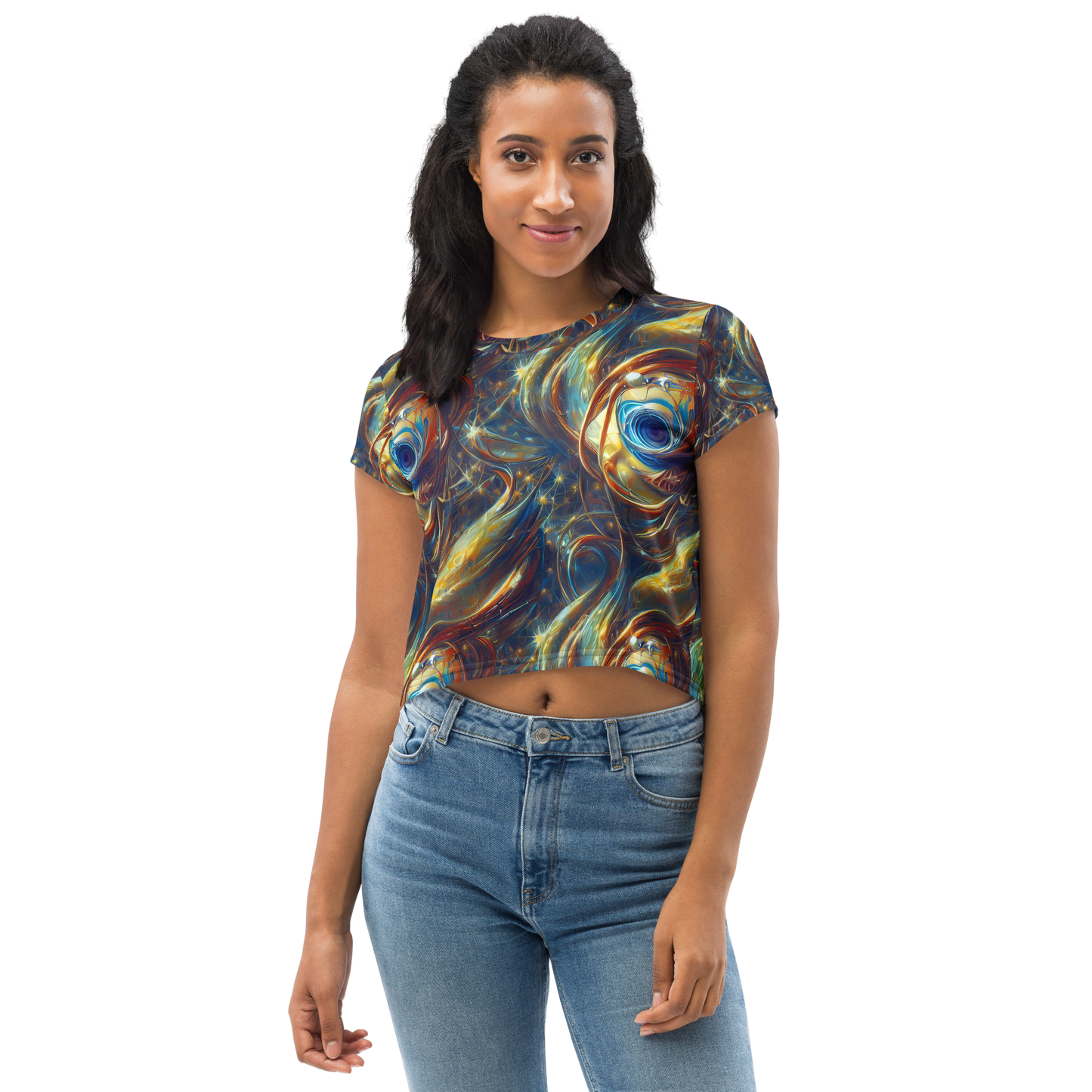 Women's Crop Tee - Celestial Vortex