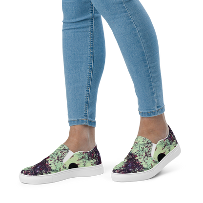 Women's Slip-On Canvas Shoes - Celestial Bloom