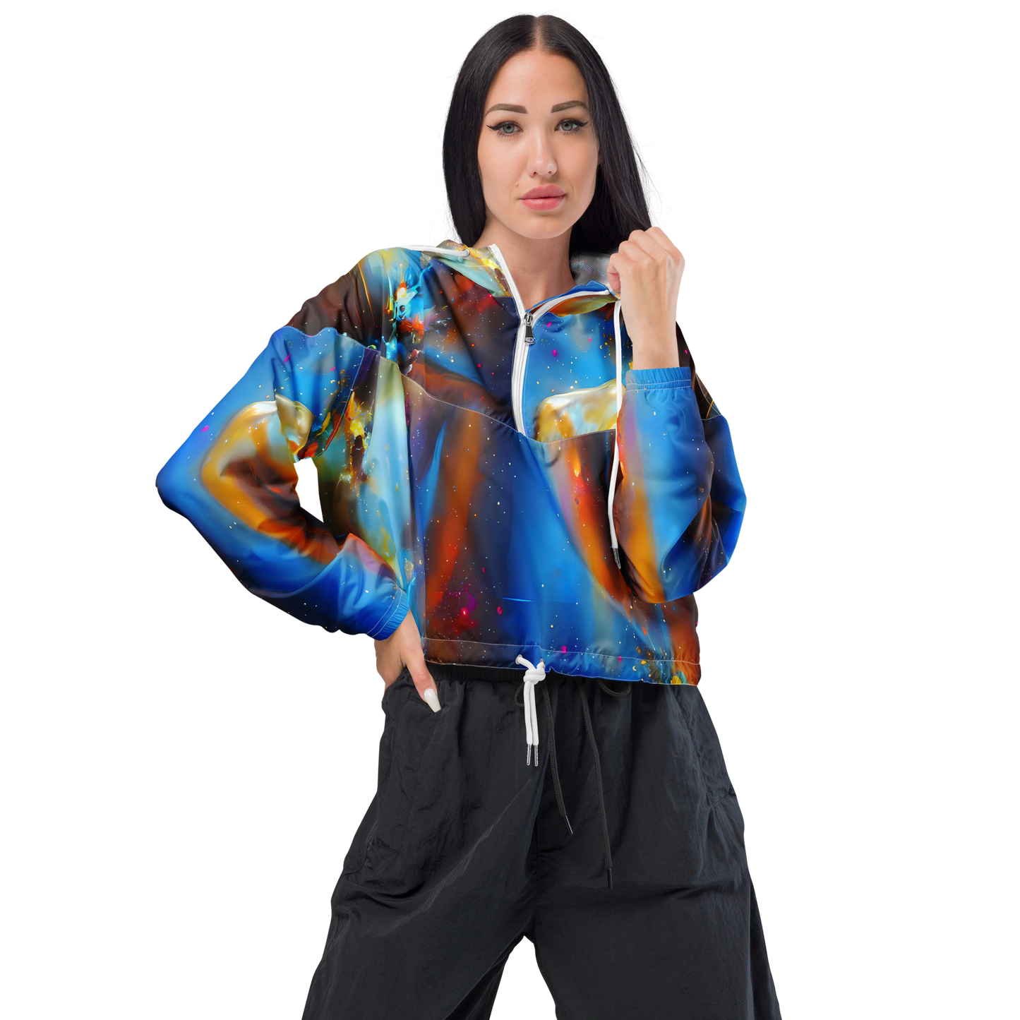 Women's Cropped Windbreaker - Inspired Illusion