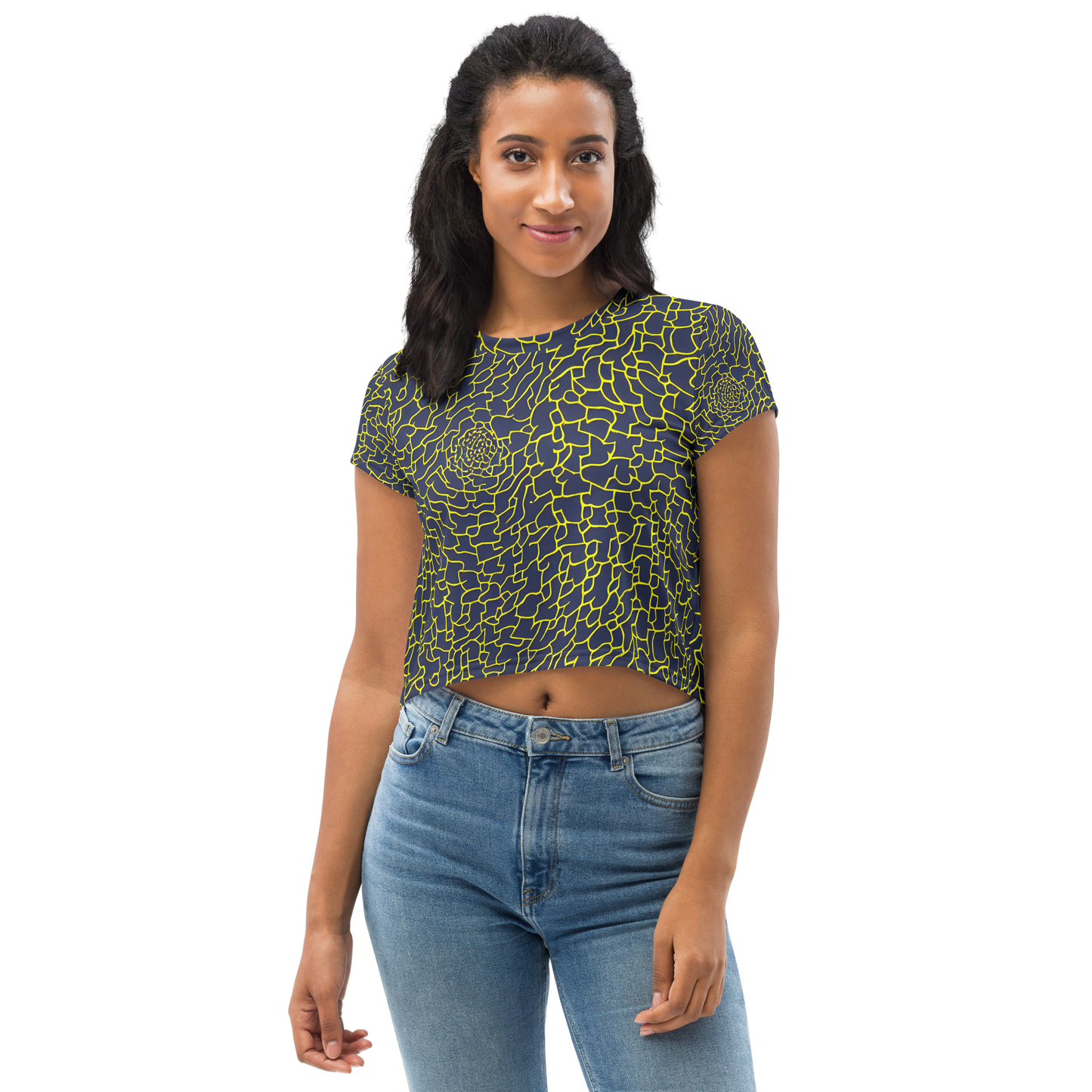 Women's Crop Tee - Nightshade Maze