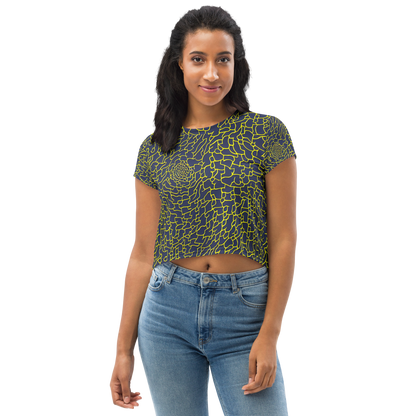 Women's Crop Tee - Nightshade Maze