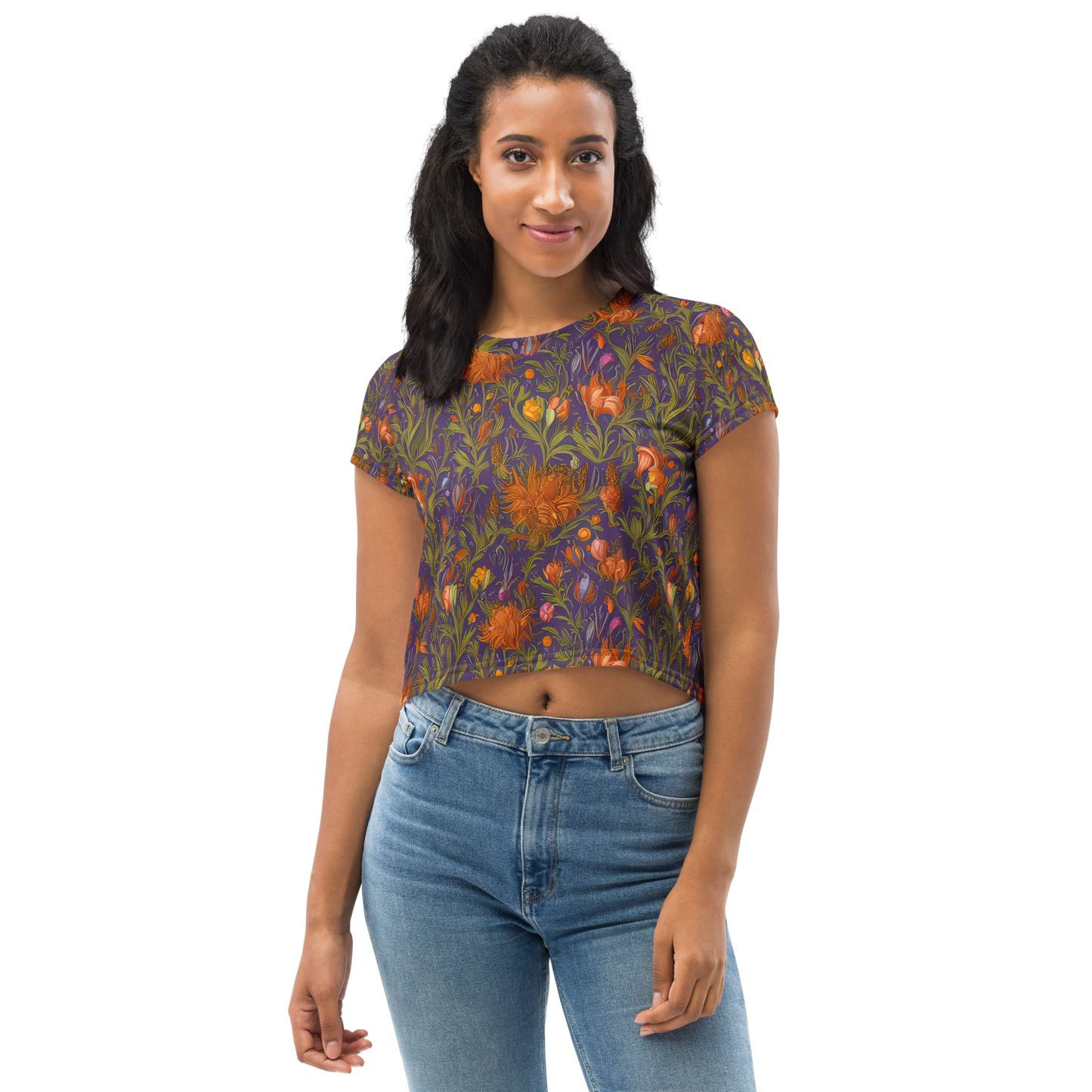 Women's Crop Tee - Botanical Nebula