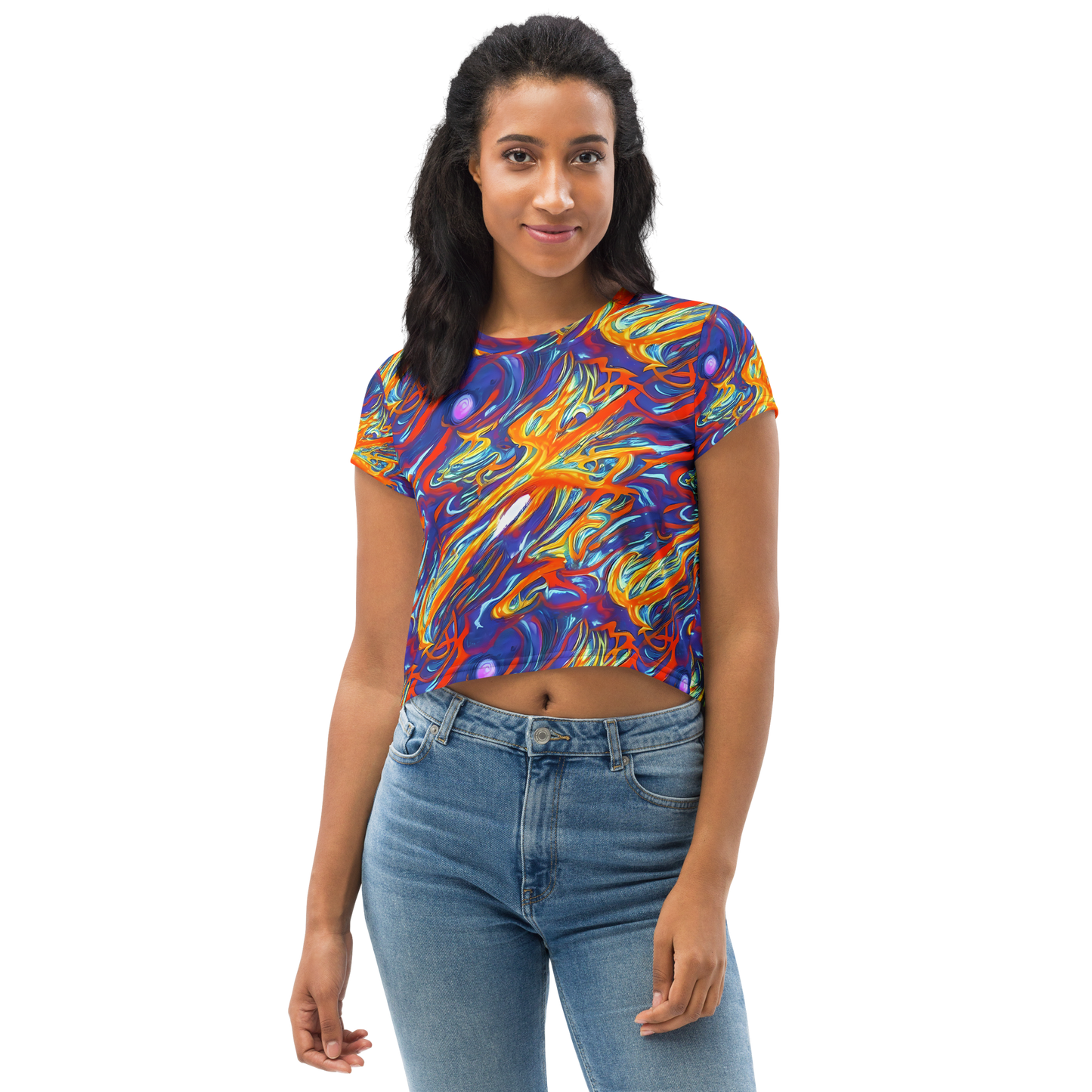 Women's Crop Tee - Galactic Ember