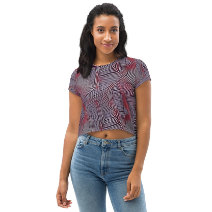 Women's Crop Tee - Nebula Waves