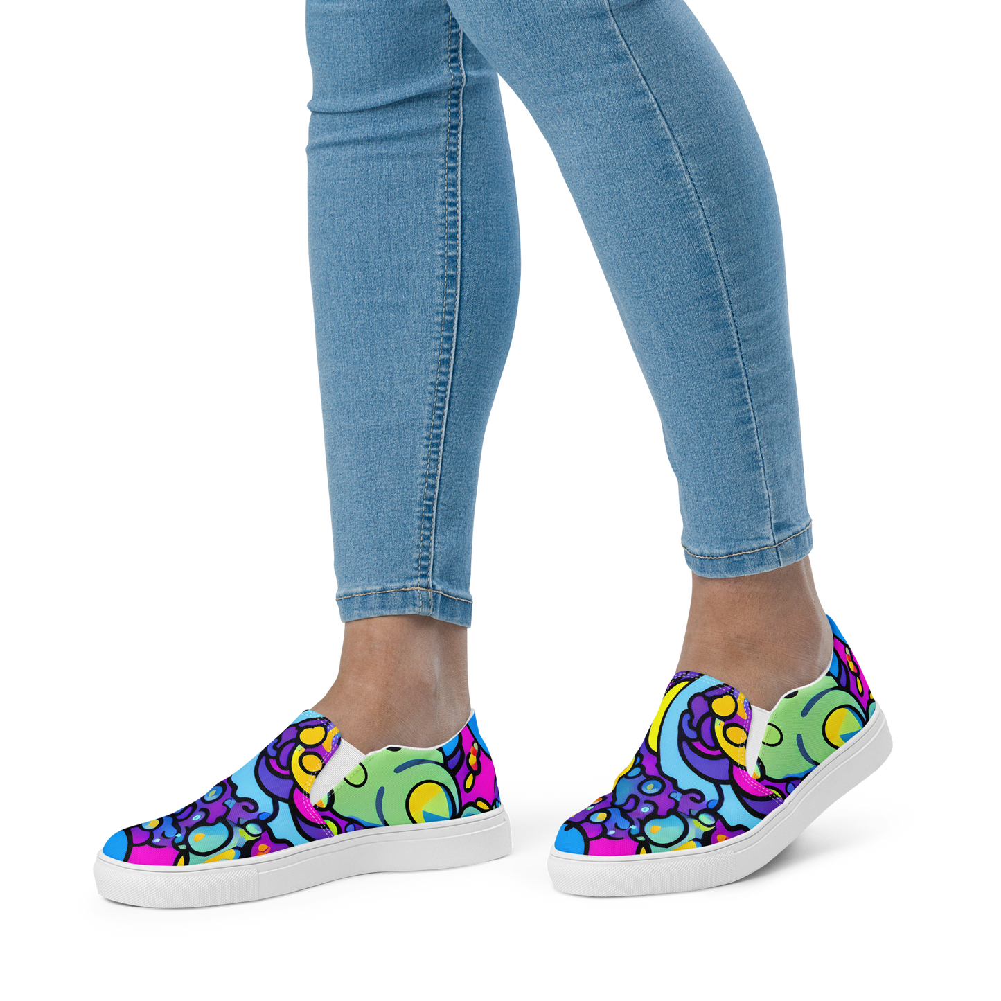 Women's Slip-On Canvas Shoes - Enchanted Orbs