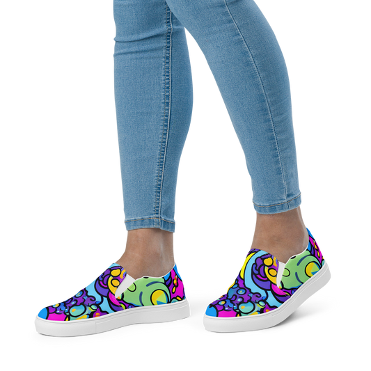 Women's Slip-On Canvas Shoes - Enchanted Orbs