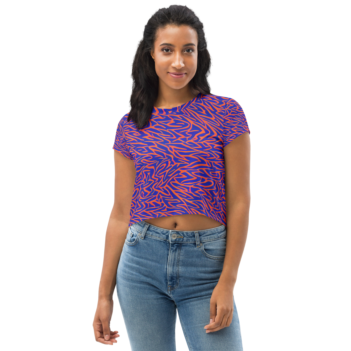 Women's Crop Tee - Sapphire Swirl