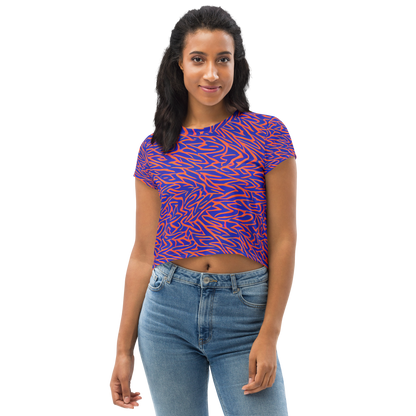 Women's Crop Tee - Sapphire Swirl