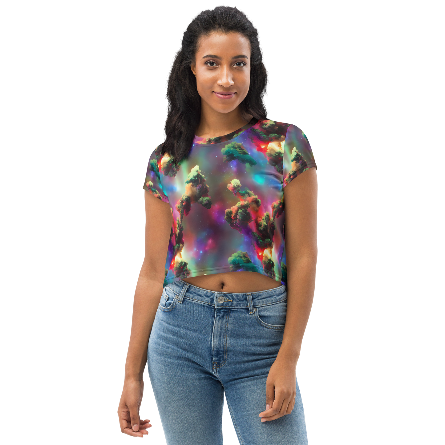 Women's Crop Tee - Nebula Dreams