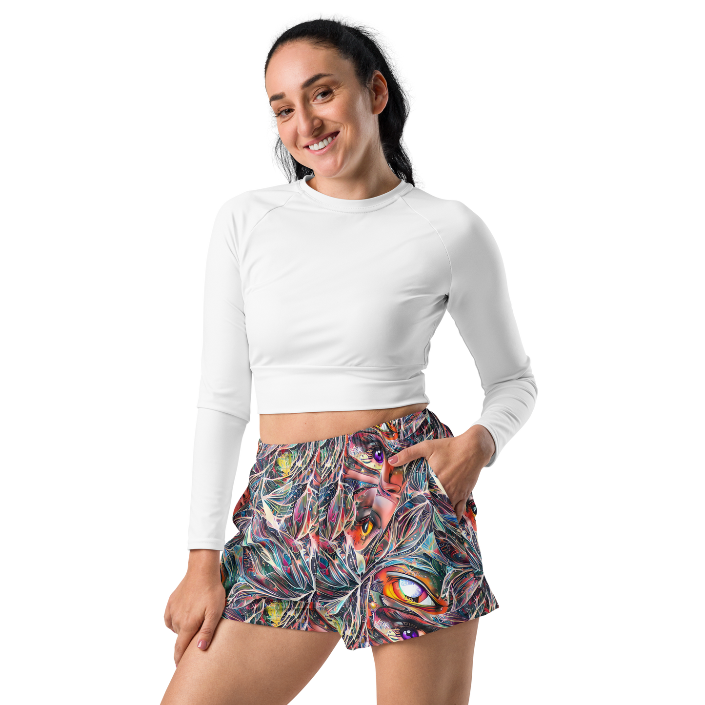 Women’s Athletic Shorts - Prismatic Reverie