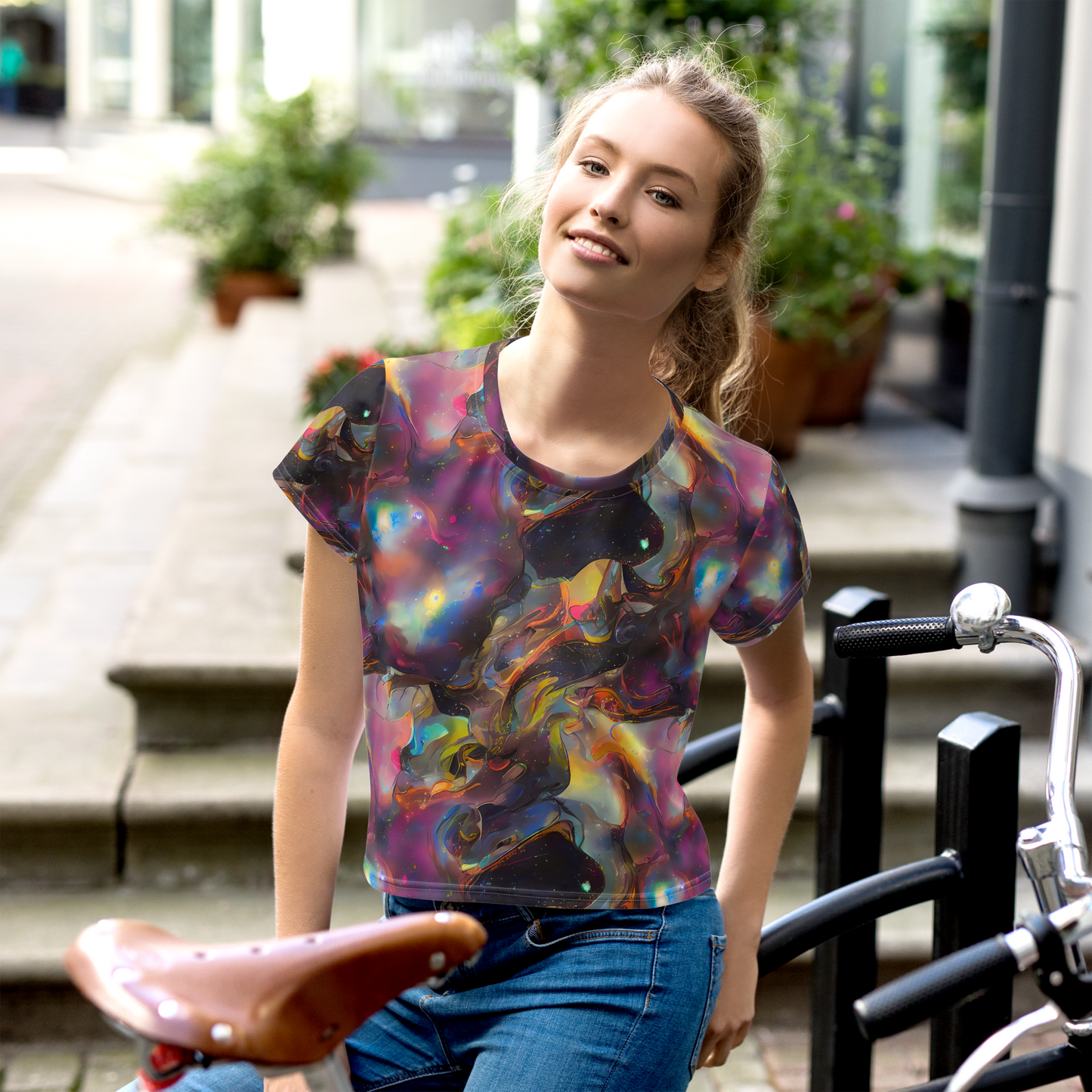 Women's Crop Tee - Cosmic Fusion