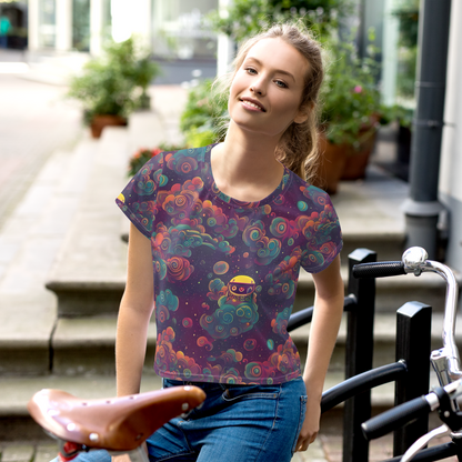 Women's Crop Tee - Nebula Dreamscape