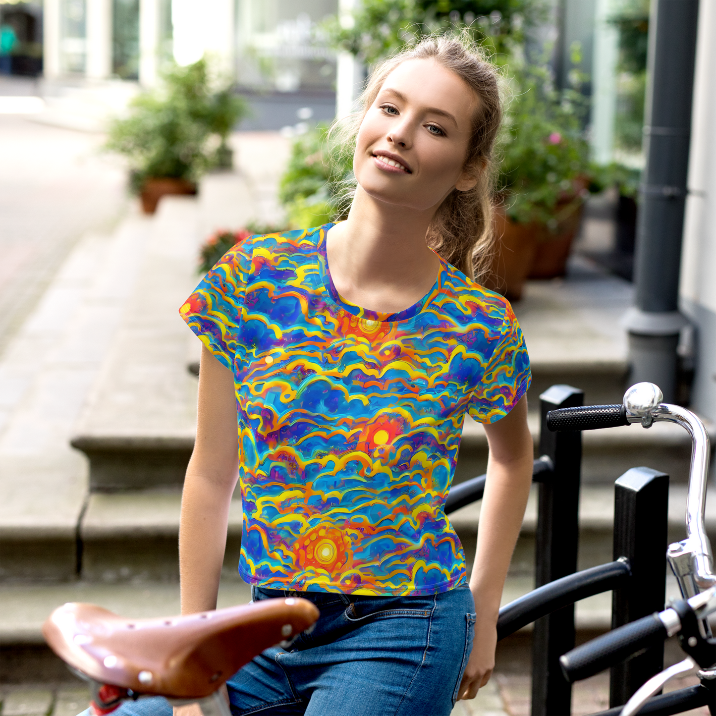 Women's Crop Tee - Chroma Ripple