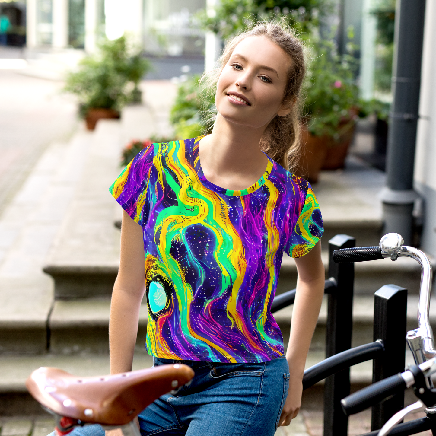 Women's Crop Tee - Jackson Swirl