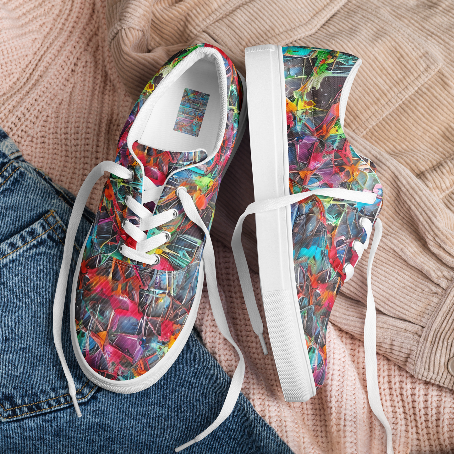 Women's Lace-Up Canvas Shoes - Junkyard Jewel