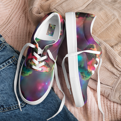 Women's Lace-Up Canvas Shoes - Nebula Dreams