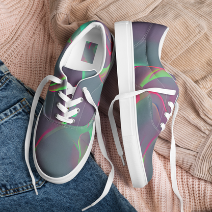 Women's Lace-Up Canvas Shoes - Neon Whisper
