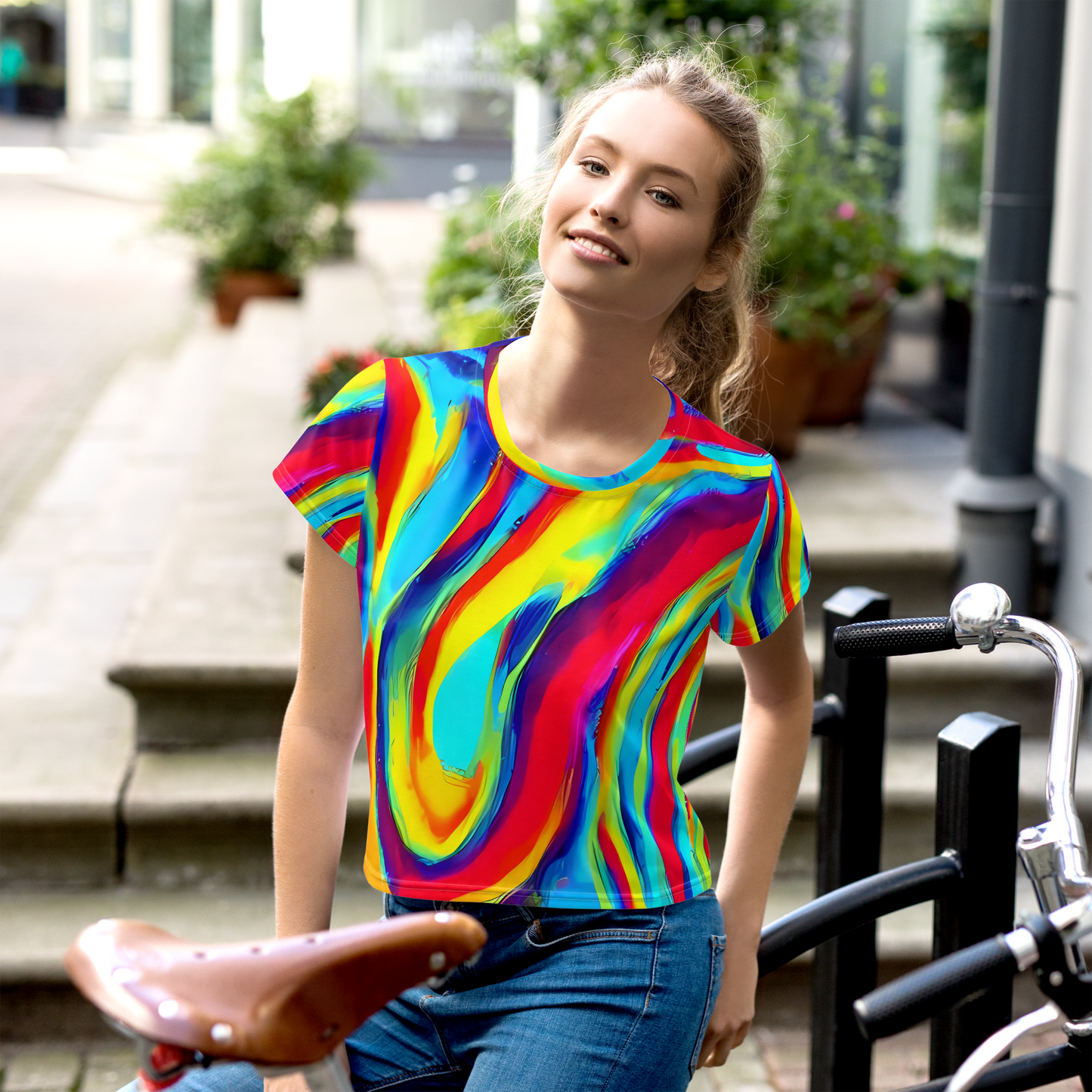 Women's Crop Tee - Stael Swirls