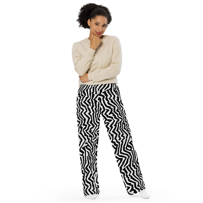 Wide-Leg Pants - Static Swirl