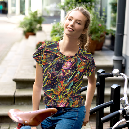 Women's Crop Tee - Psychedelic Deep Space