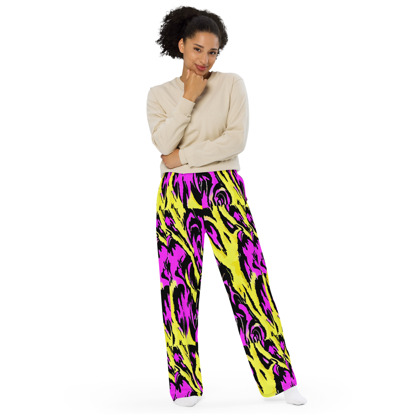 Wide-Leg Pants - Neon Savanna