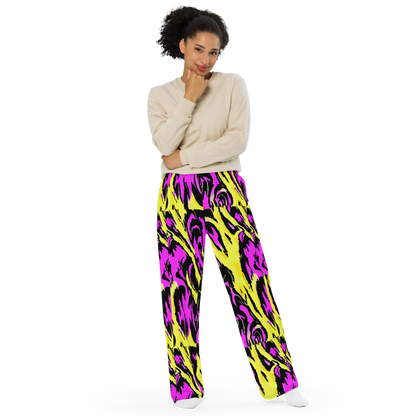 Wide-Leg Pants - Neon Savanna